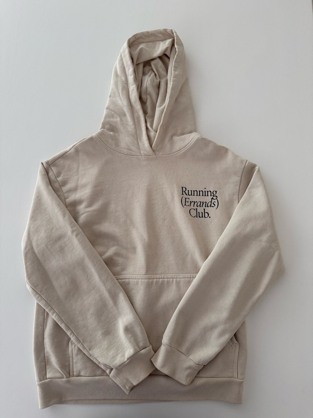 TALENTLESS Hoodie - Beige Cream with Black Print